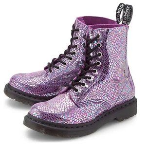 Dr. Martens 1460 Pascal Snake Metallic Suede Lace Up Boots UK3 EU36 US5